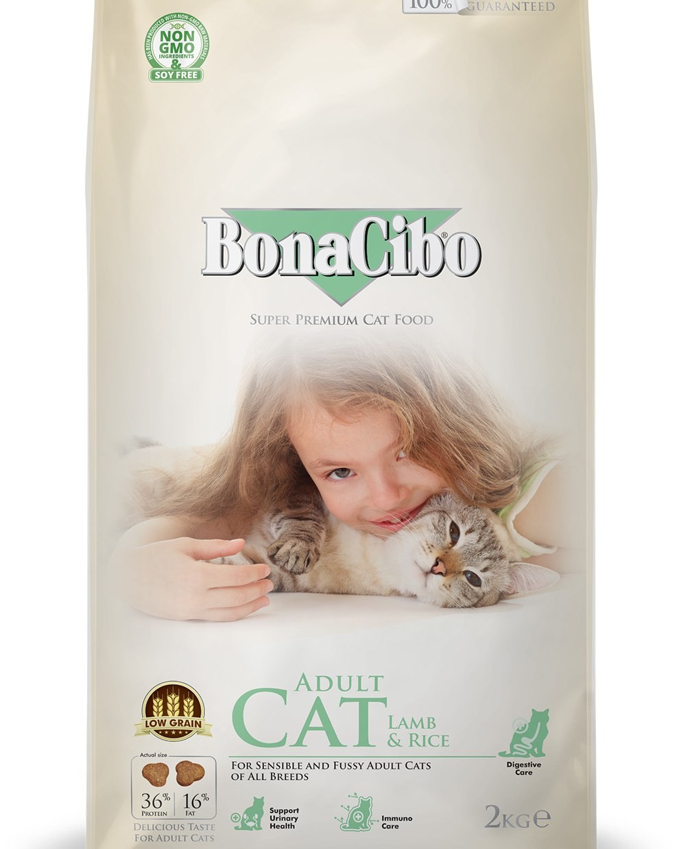 أكل القطط البالغة بنكهة اللحم  Bonacibo Adult Lamb من شركة CAGATAY